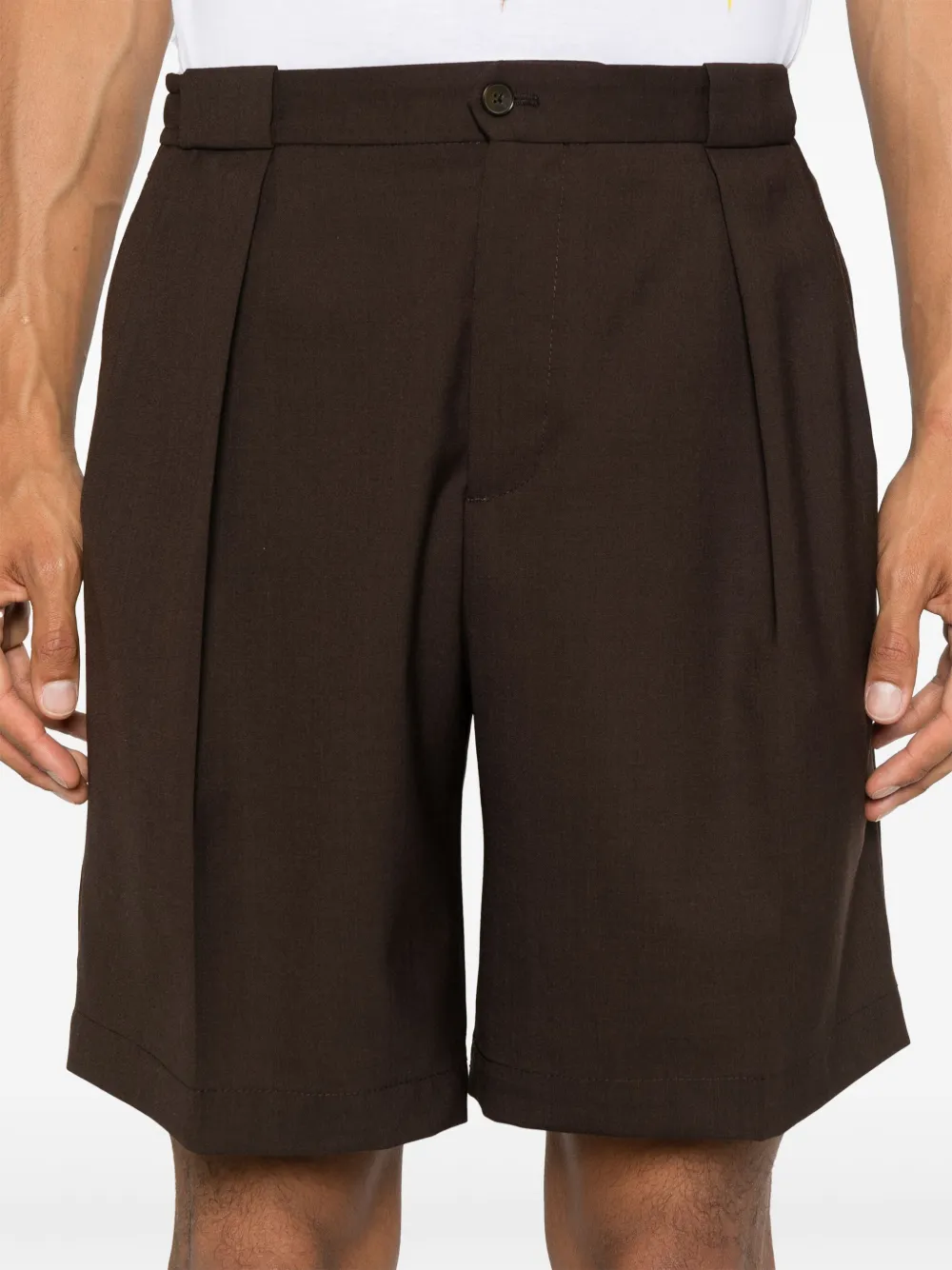 Briglia 1949 Geplooide shorts Bruin