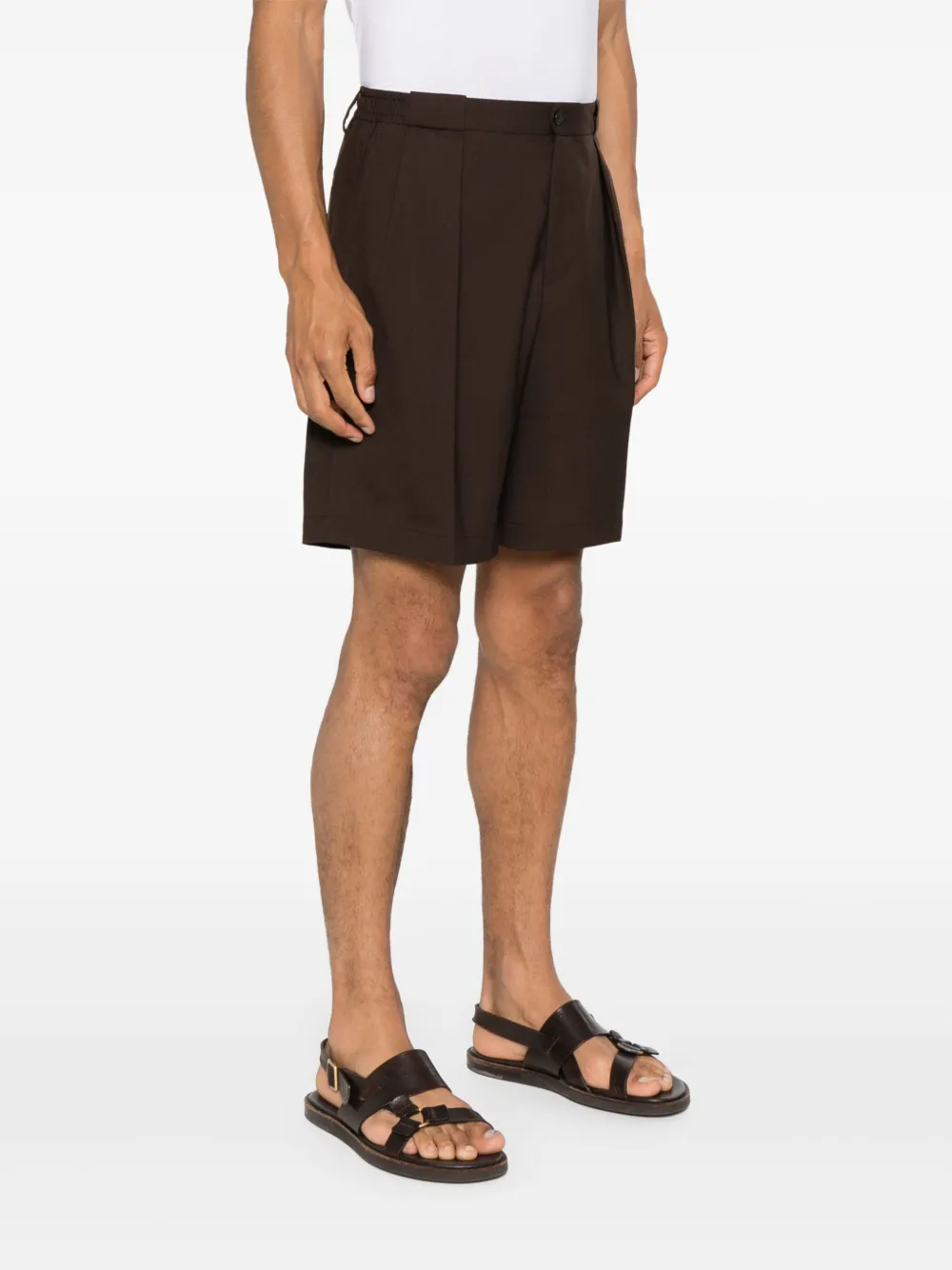 Briglia 1949 Geplooide shorts Bruin
