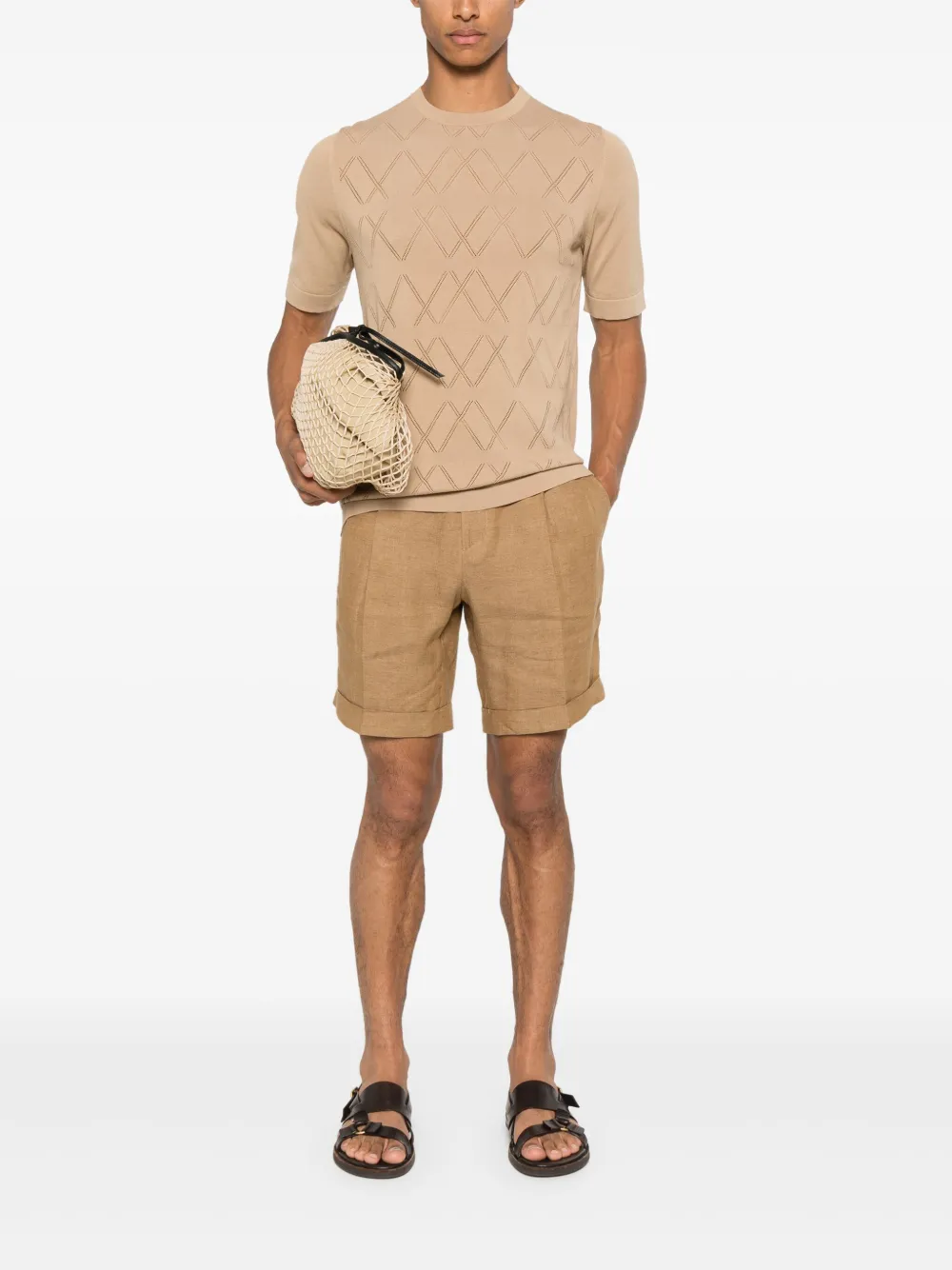Briglia 1949 pleated shorts - Bruin