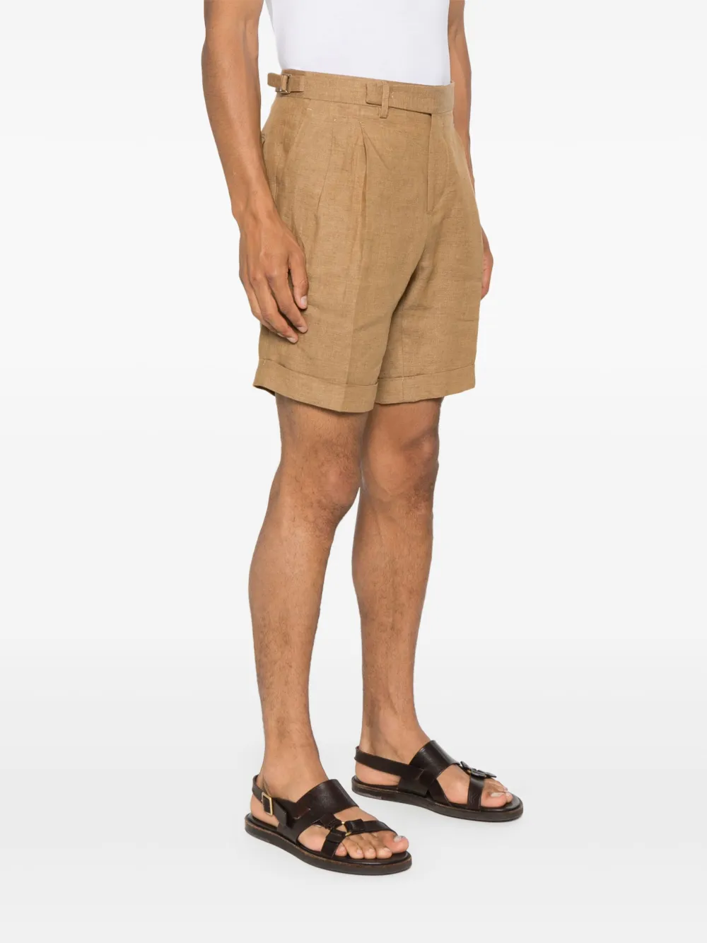 Briglia 1949 Geplooide shorts Bruin