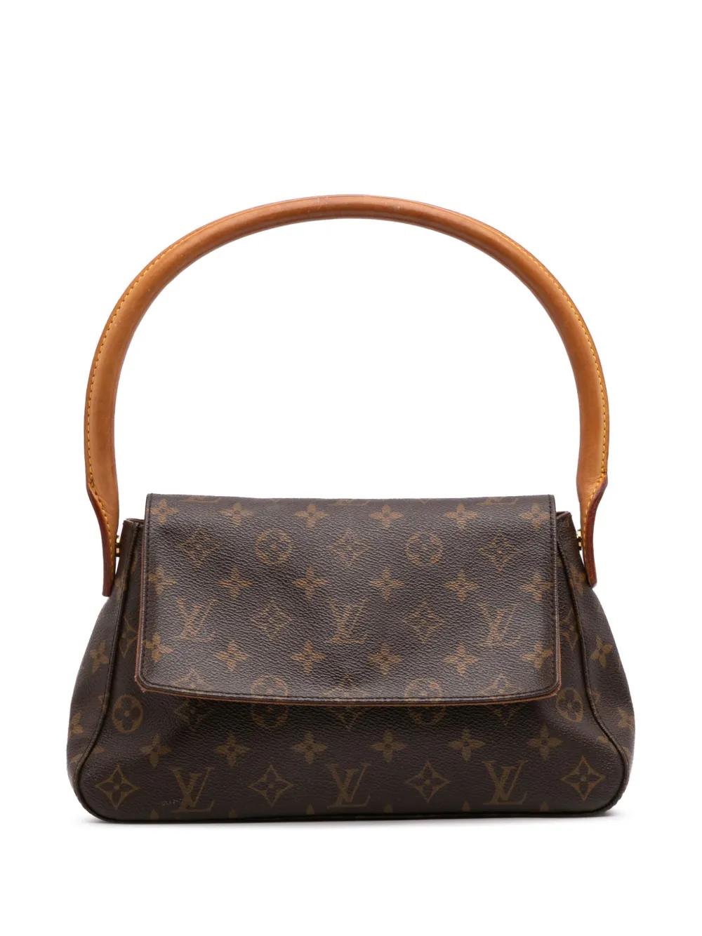 Louis Vuitton Pre-Owned 2001 モノグラム ミニ ルーピング ショルダーバッグ - ブラウン Louis Vuitton Pre-Owned 2001 モノグラム ミニ ルーピング ショルダーバッグ - ブラウン