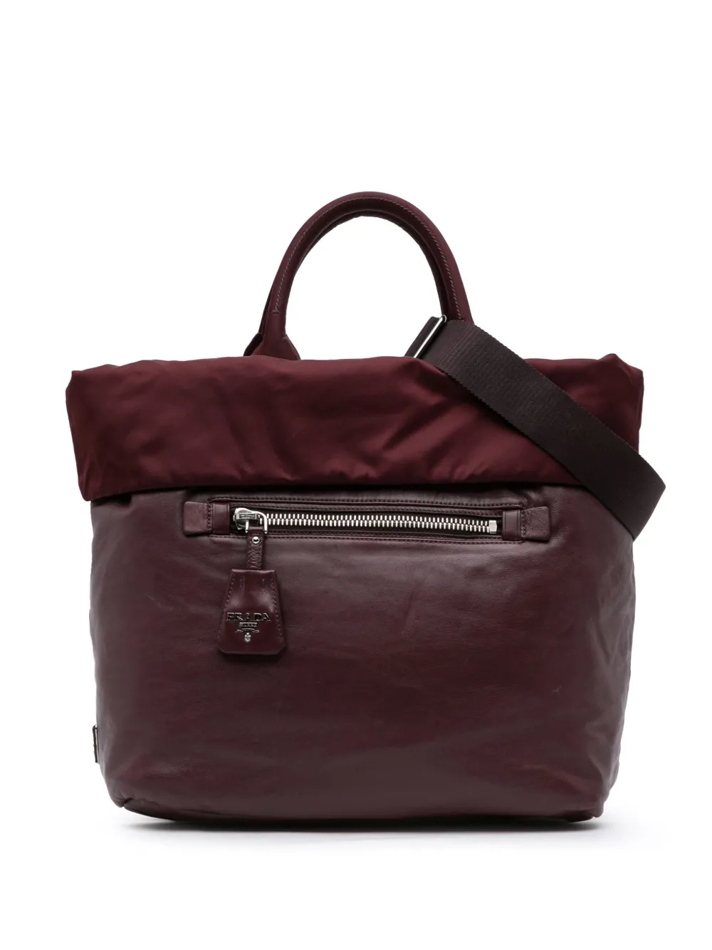 Prada Pre-Owned 2000-2024 Tessuto and Nappa Reversible satchel | rojo | Image 1