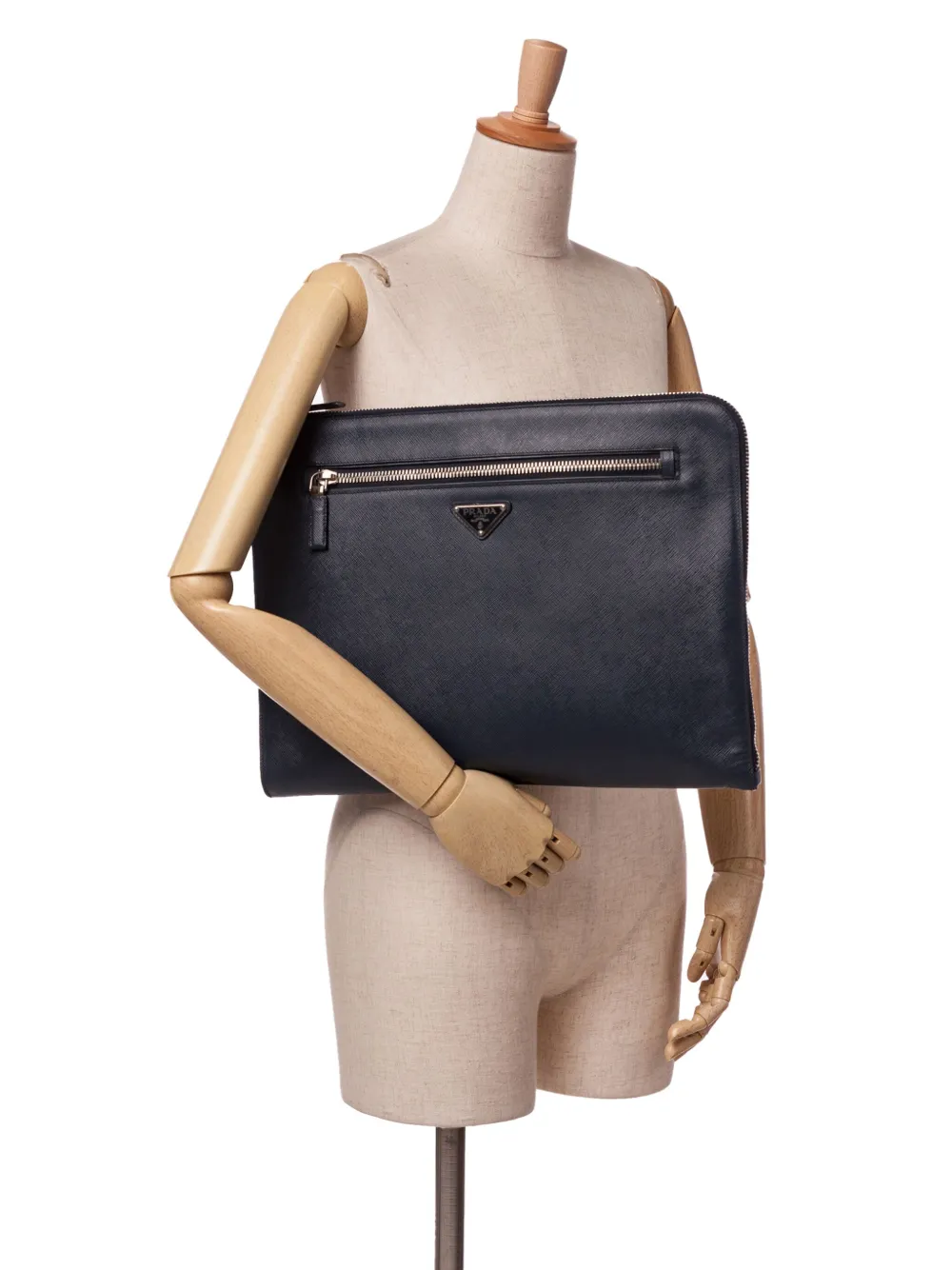 Prada Pre-Owned 2013-2024 Saffiano Lux Zip Portfolio clutch bag | Pre-Owned | Image 2