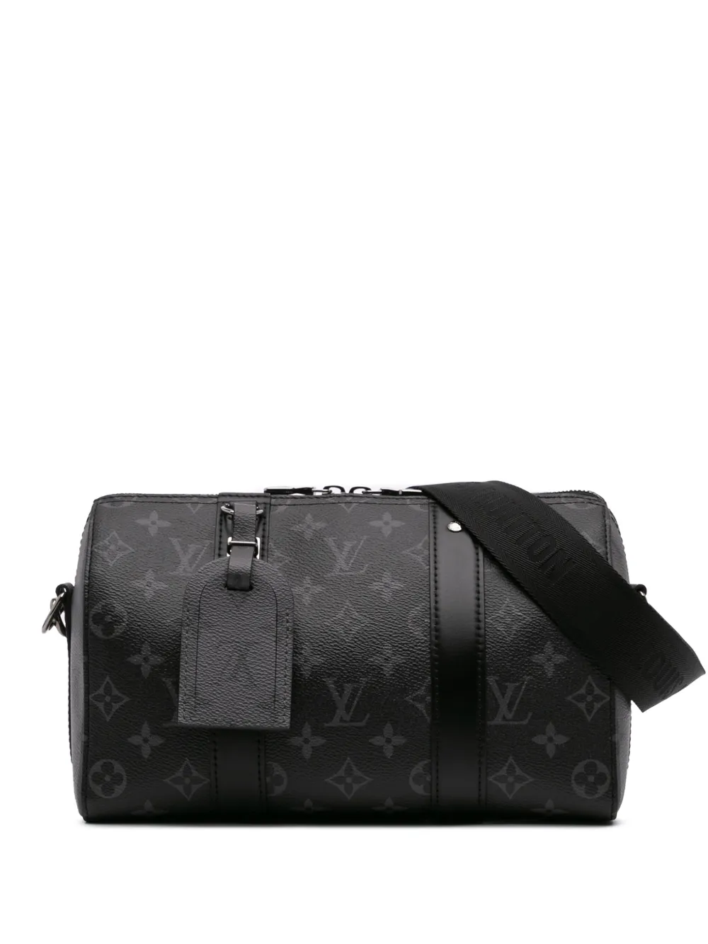 Pre-owned Louis Vuitton 2021-2025 Monogram Eclipse City Keepall Crossbody Bag