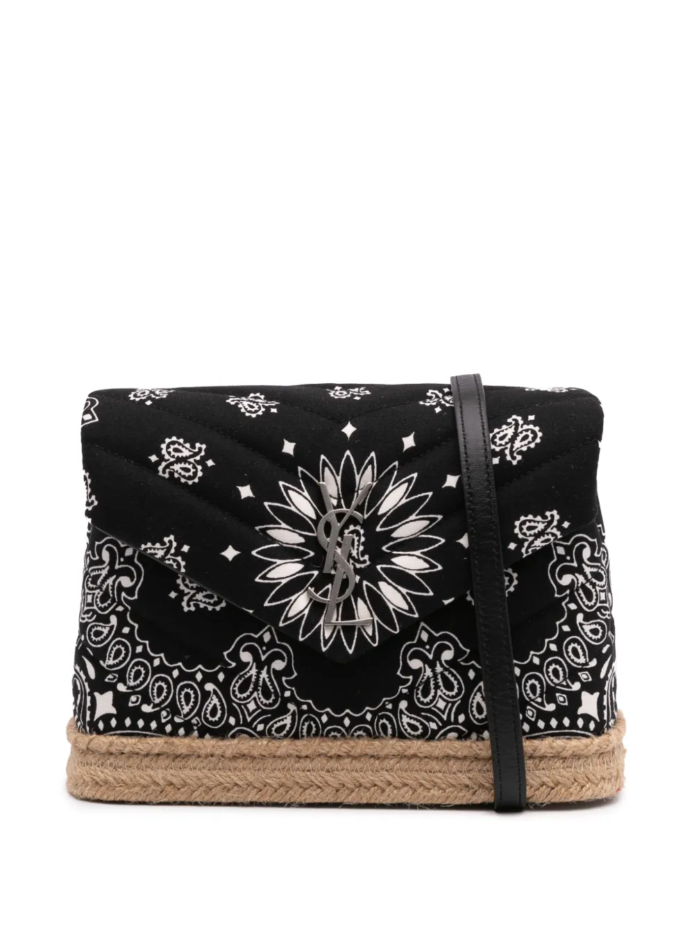 Pre-owned Saint Laurent 2018 Toy Cotton Bandana Print Loulou Crossbody Bag