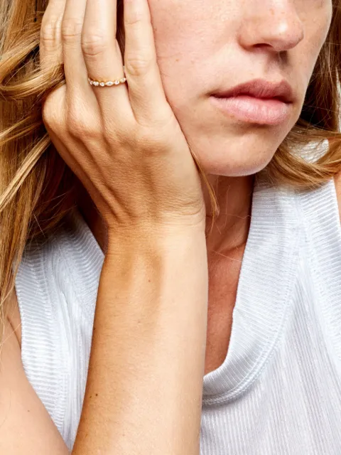 We by WHITEbIRD 18K recycled yellow gold Marilyn diamond ring