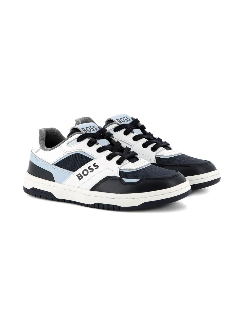 BOSS Kidswear Low-top sneakers met vlakken Wit
