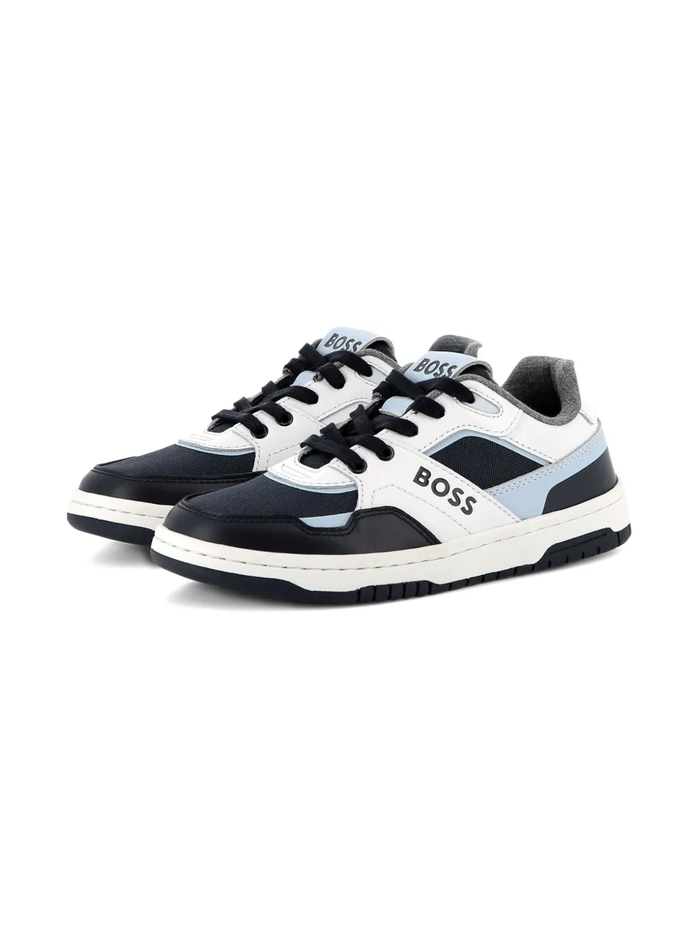 BOSS Kidswear Low-top sneakers met vlakken Wit