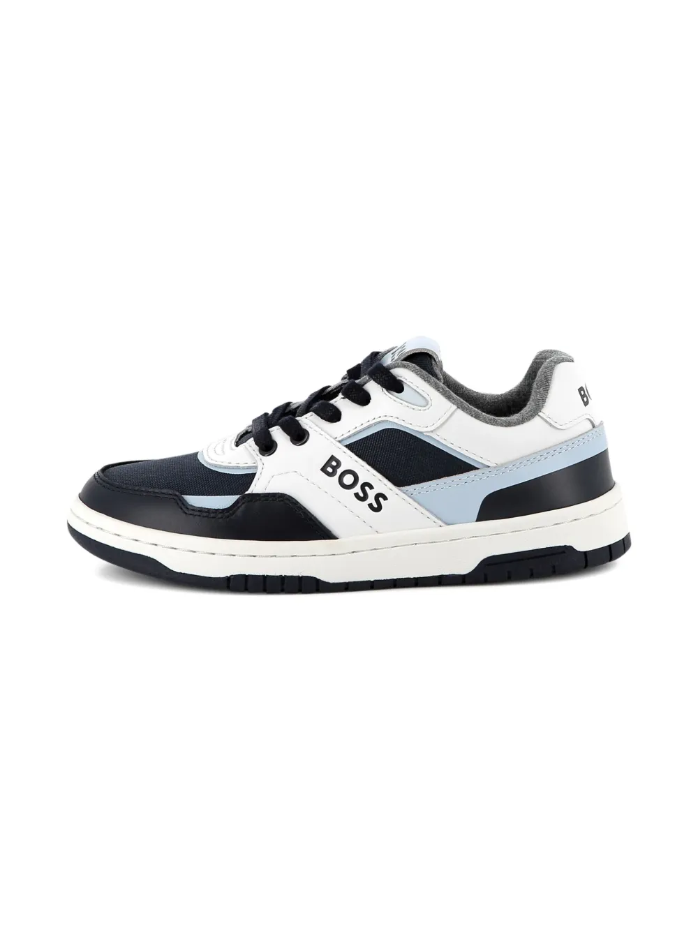 BOSS Kidswear Low-top sneakers met vlakken Wit