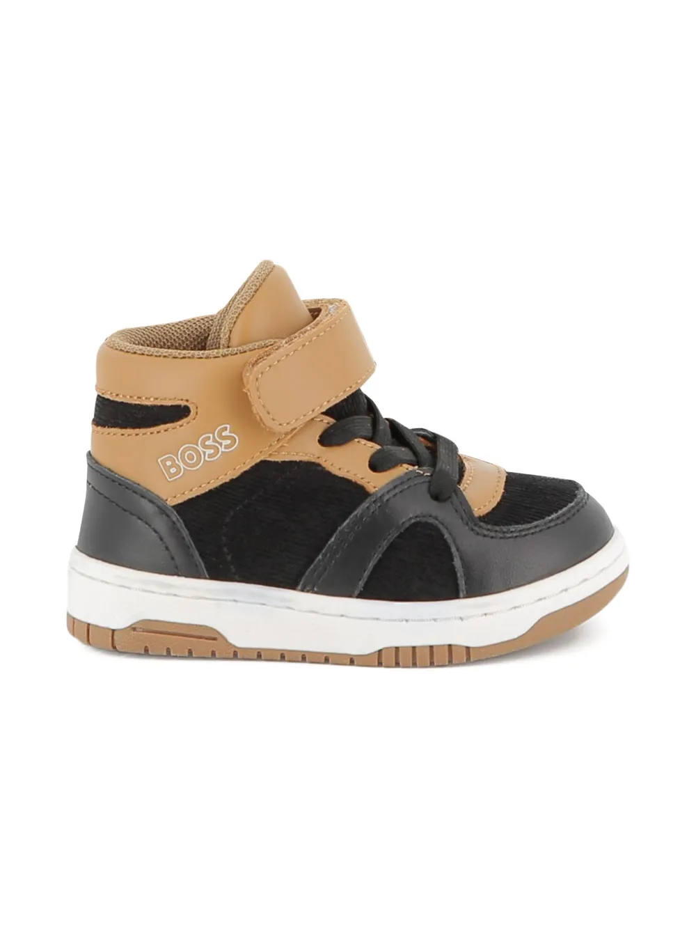 BOSS Kidswear high-top touch-strap sneakers | Baby Boy Shoes | Image 2