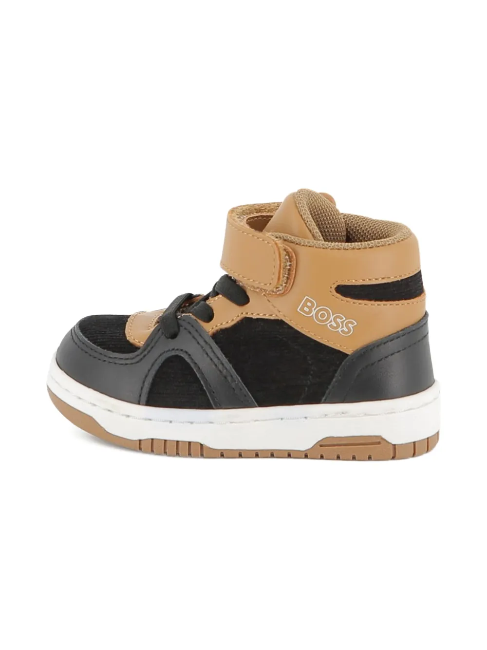 BOSS Kidswear high-top touch-strap sneakers Black