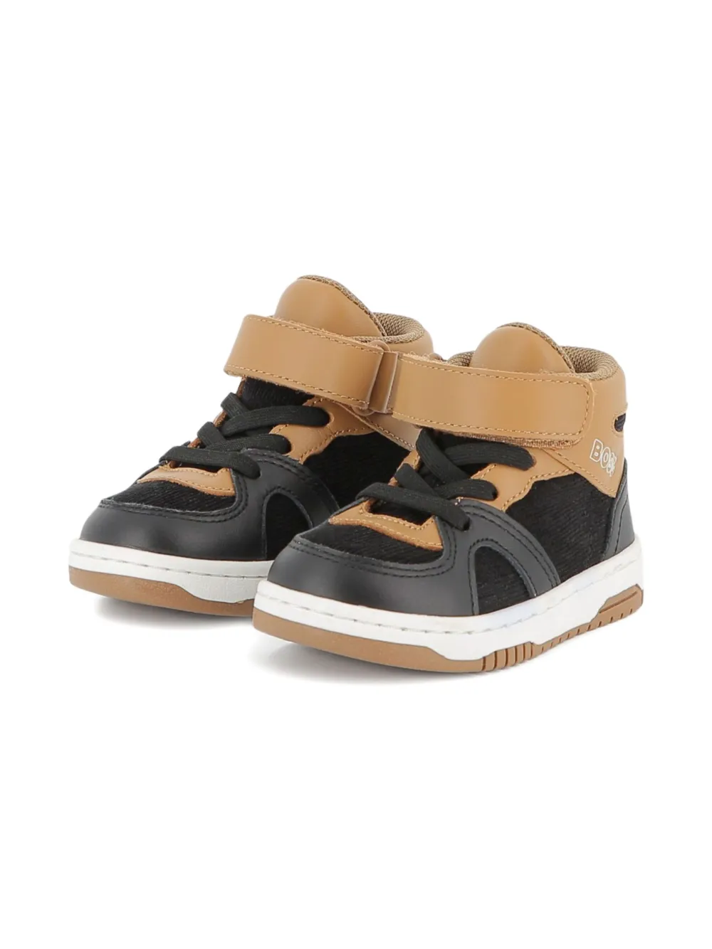 BOSS Kidswear high-top touch-strap sneakers Black