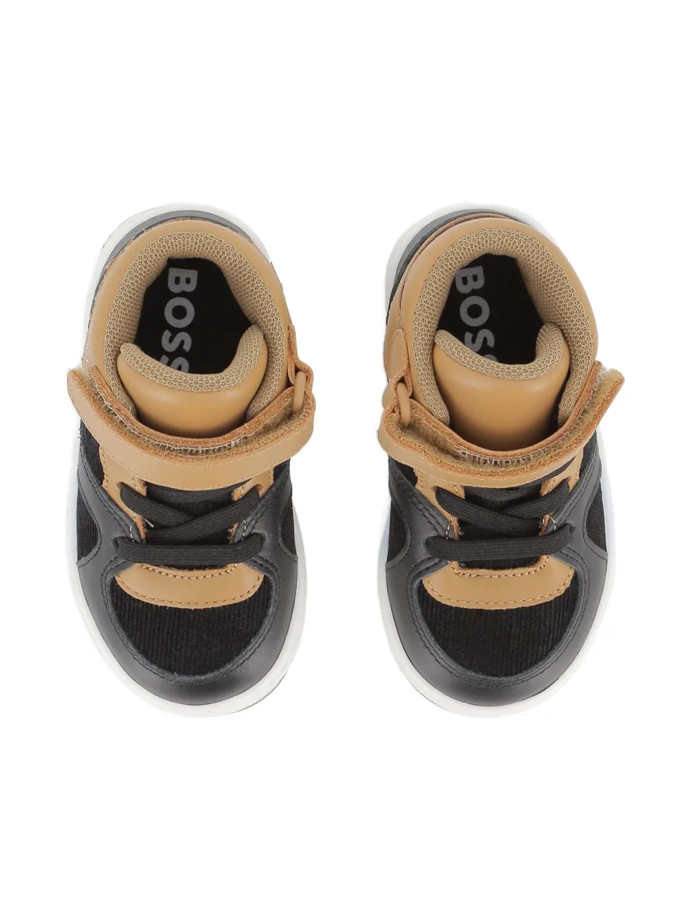 BOSS Kidswear high-top touch-strap sneakers Black