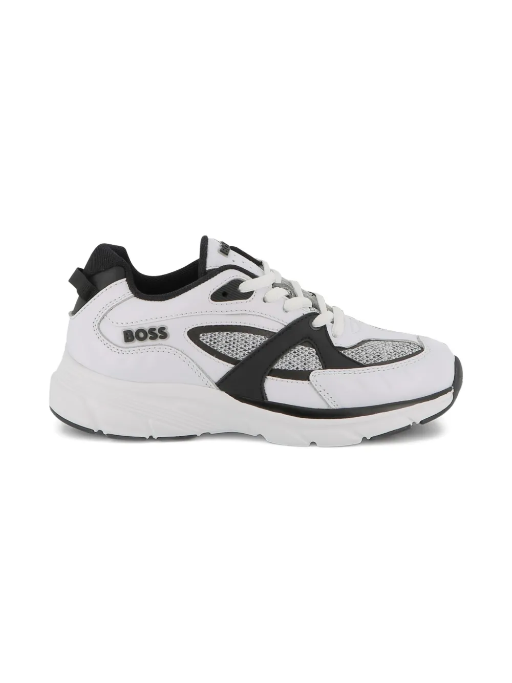 BOSS Kidswear mesh-panelled sneakers White