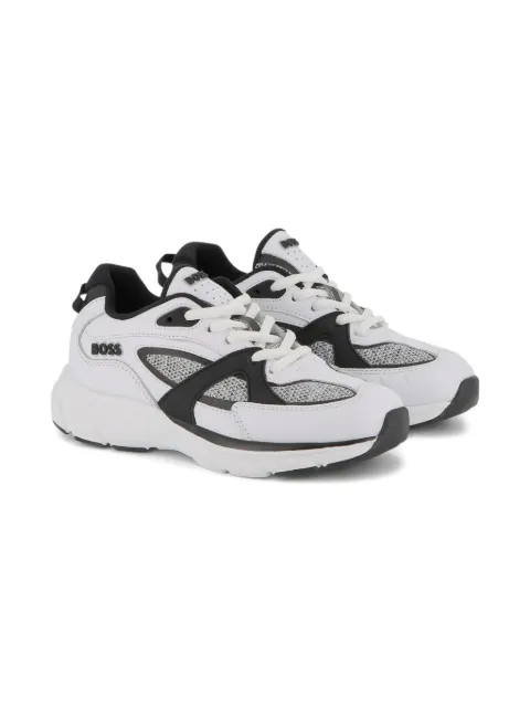 BOSS Kidswear mesh-panelled sneakers
