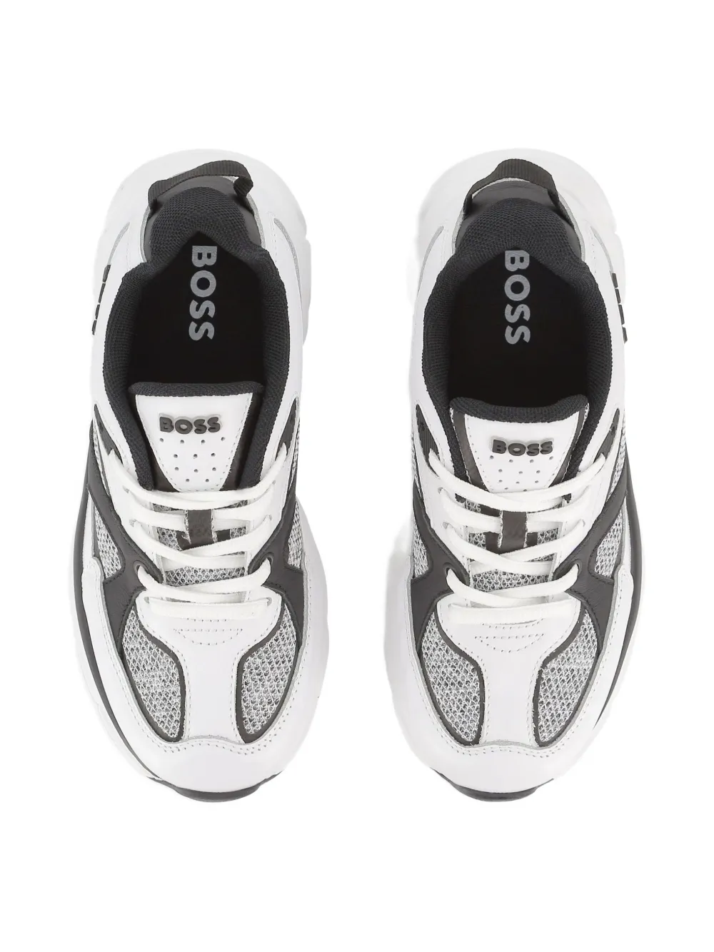 BOSS Kidswear mesh-panelled sneakers White