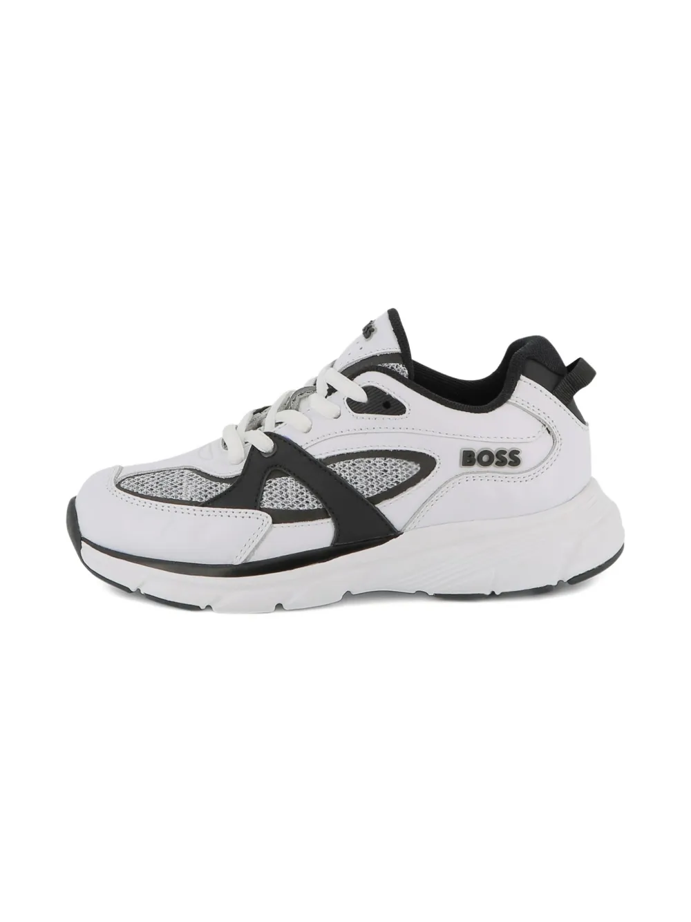 BOSS Kidswear mesh-panelled sneakers White