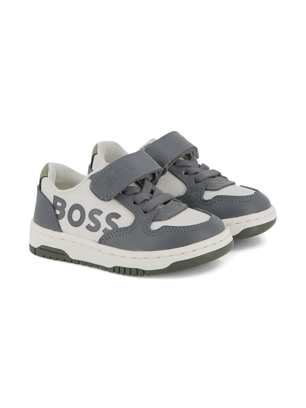BOSS Kidswear Sneakers met logoprint Grijs