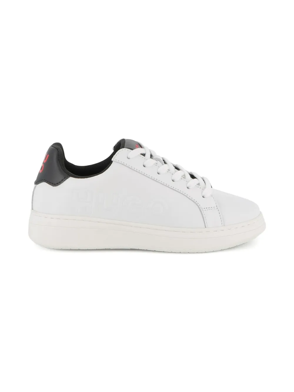 HUGO KIDS leather sneakers White