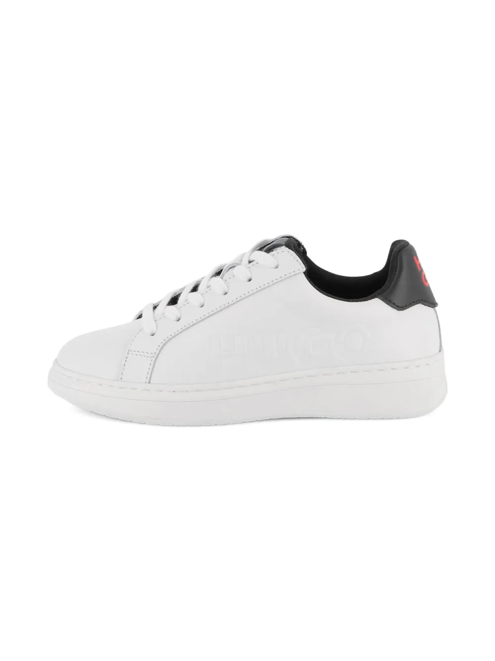 HUGO KIDS leather sneakers White