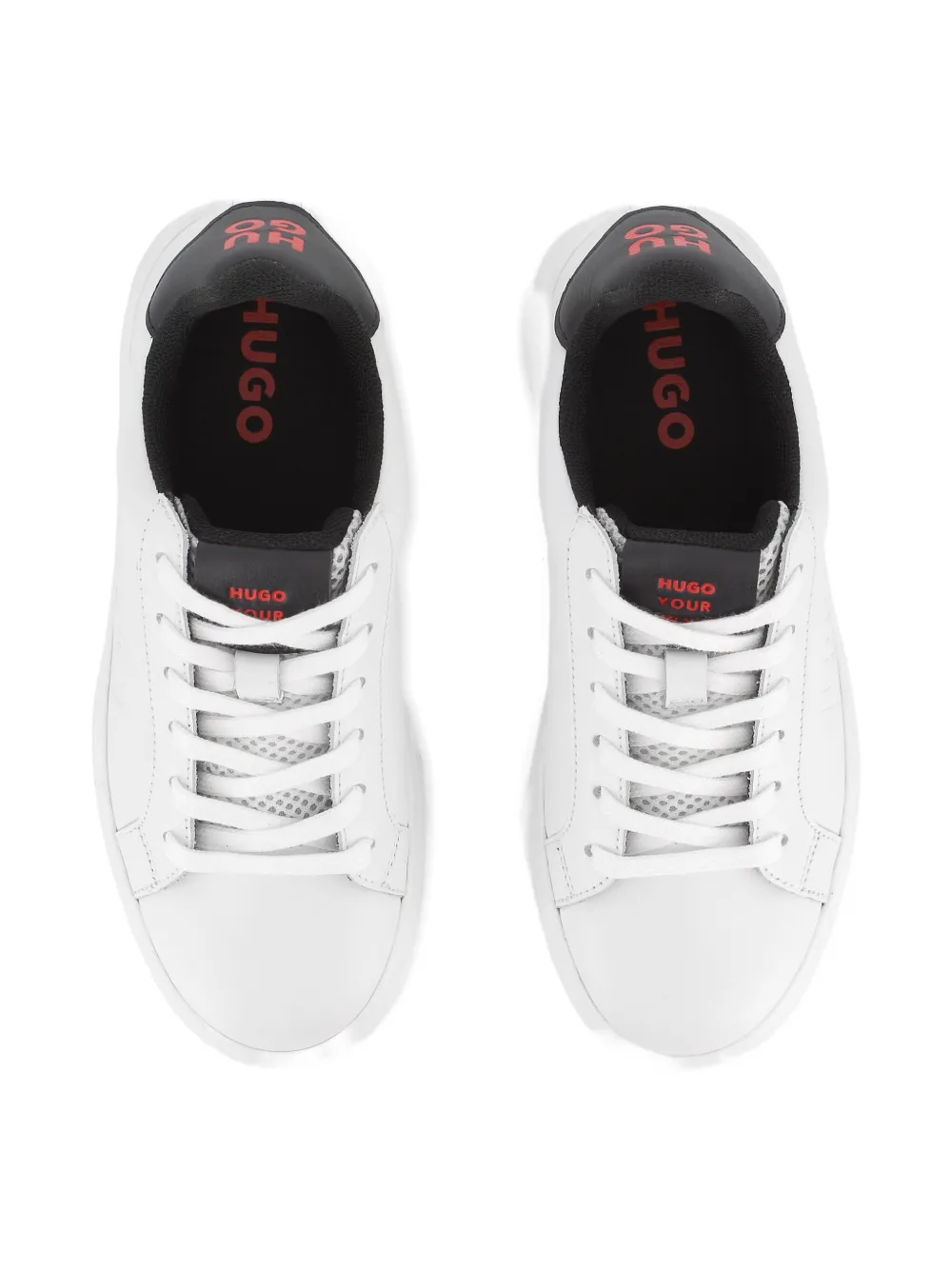 HUGO KIDS leather sneakers White