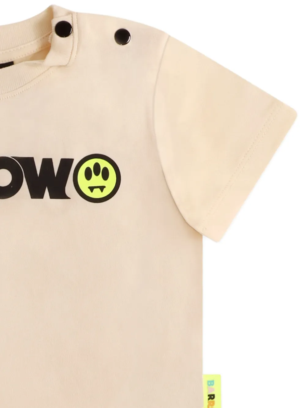 Barrow kids Katoenen T-shirt met logoprint Beige