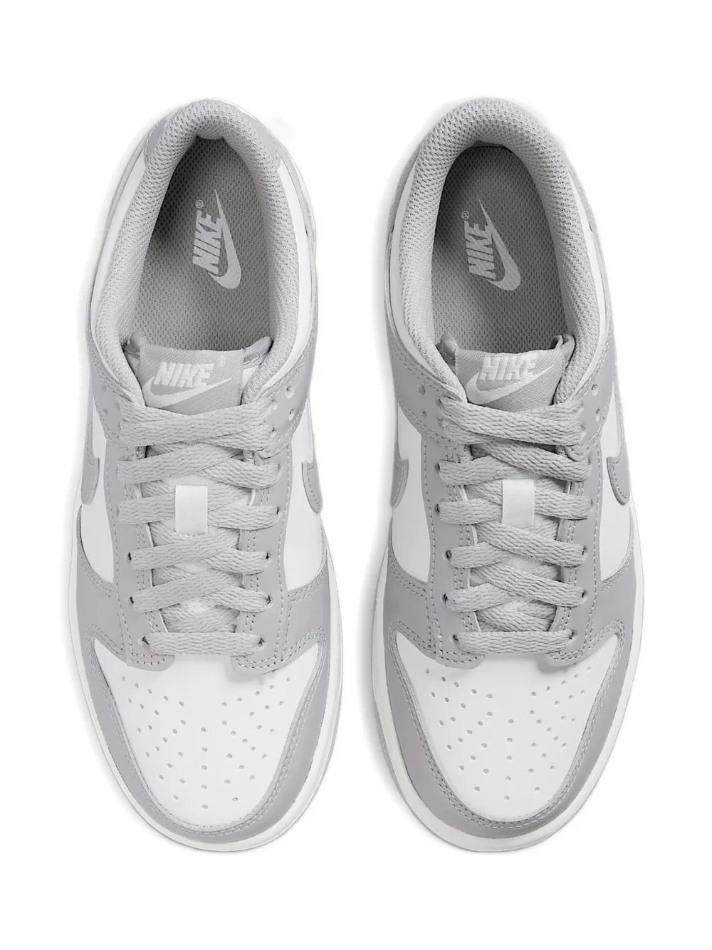 Nike Kids Dunk Low "White Light Smoke Grey" sneakers Wit