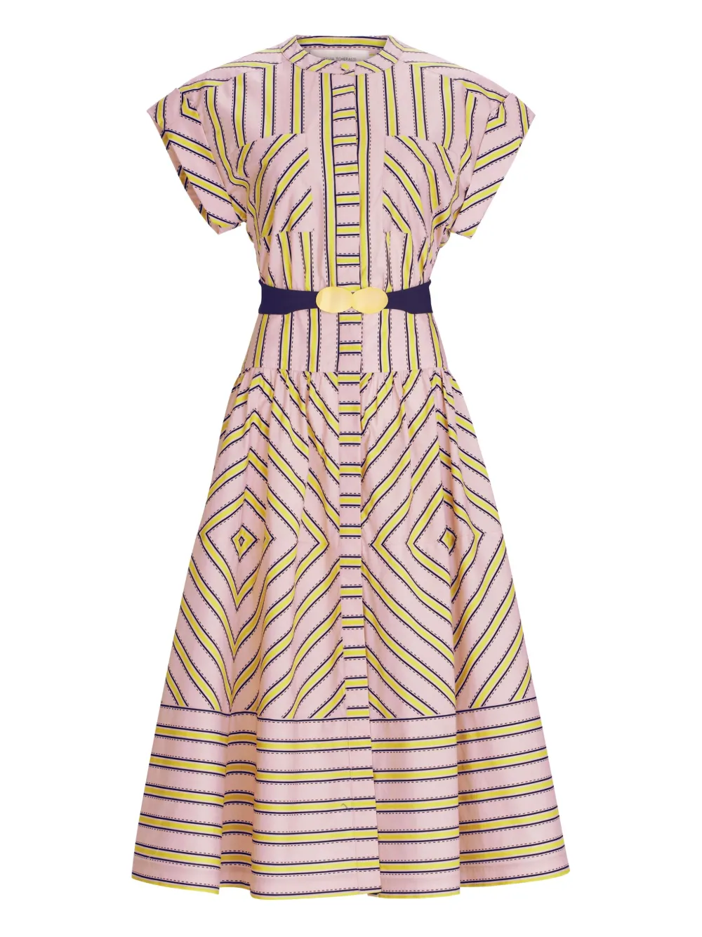Silvia Tcherassi Macarena midi dress | Pink | Image 1