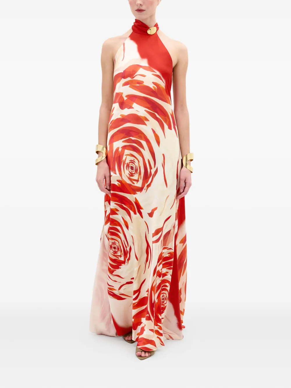 Silvia Tcherassi Sherry maxi-jurk Rood