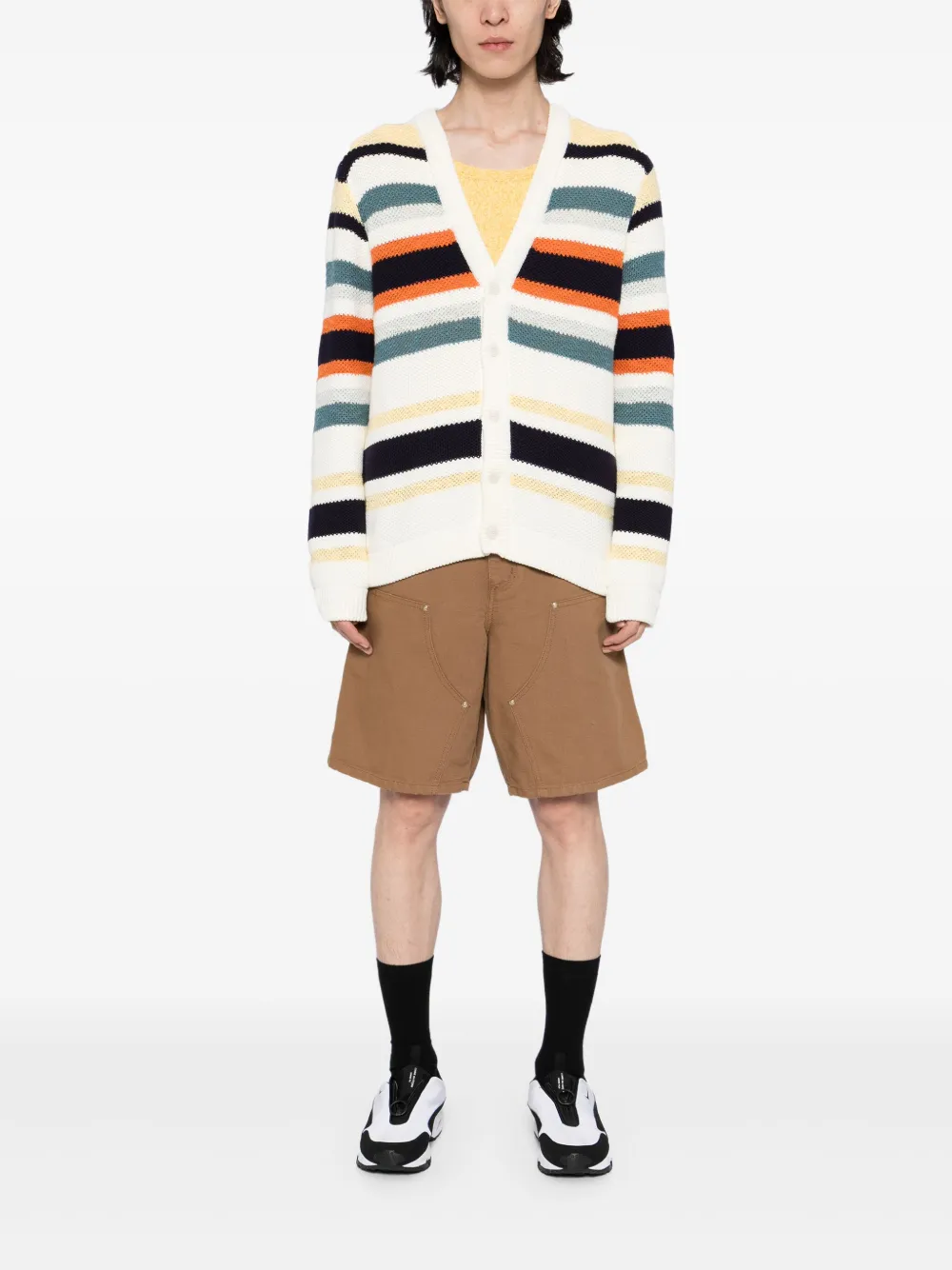 Maison Kitsuné Gestreept vest Beige