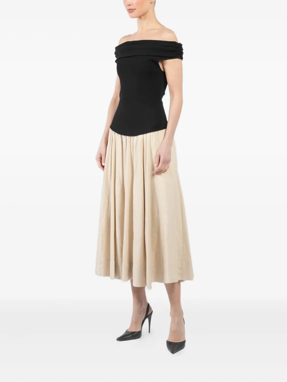 Simkhai Adaline midi-jurk Zwart