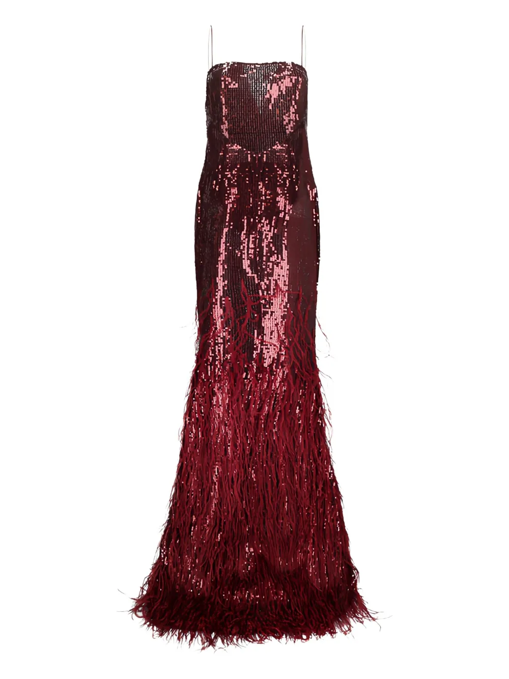 Retrofete Odessa sequin-embellished maxi dress Rood