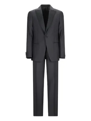 Giorgio Armani ピークドラペル ダブルスーツ | ブルー | FARFETCH JP