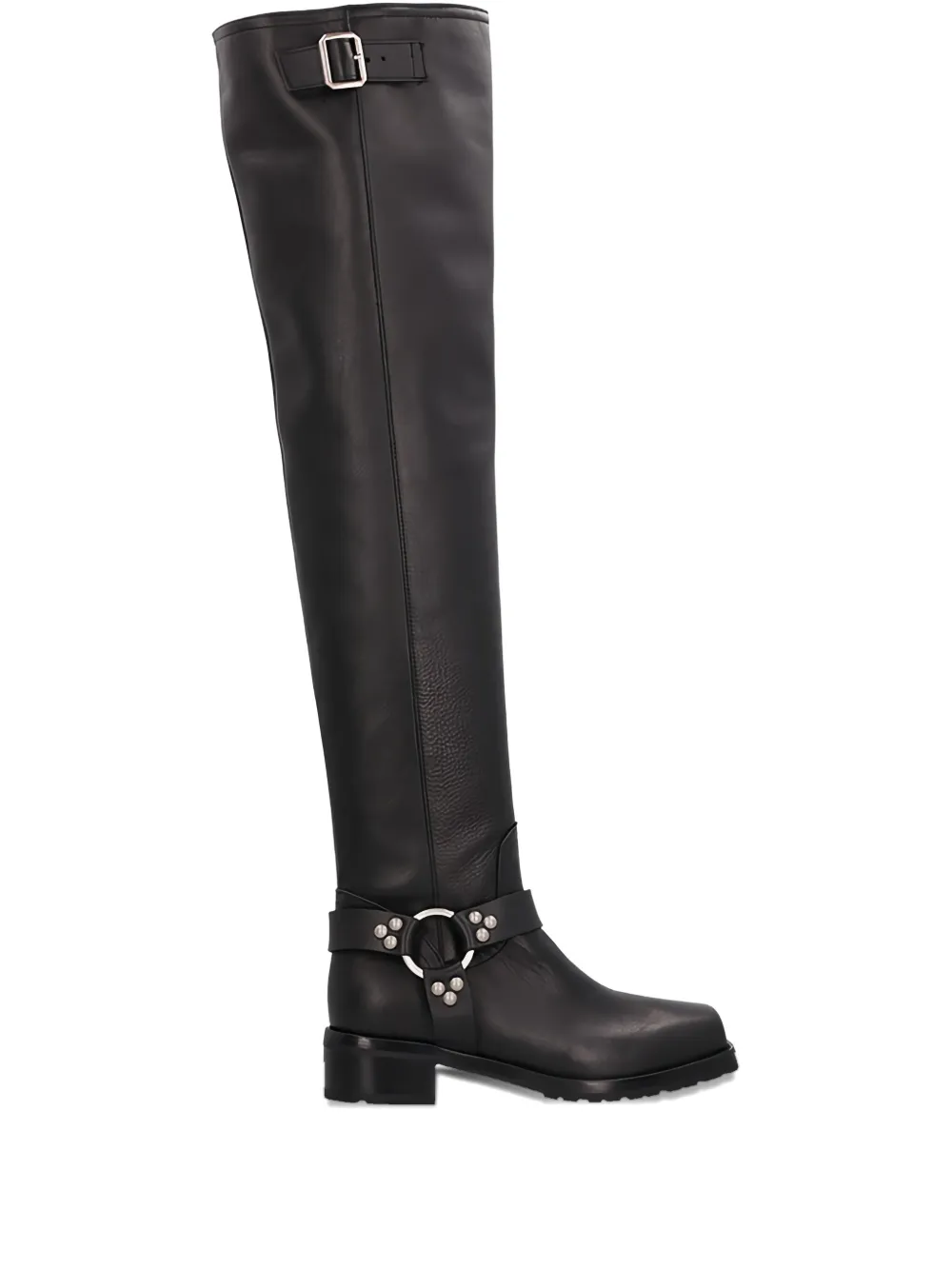 Sonora 45mm Paloma buckle-detail studded leather boots Black