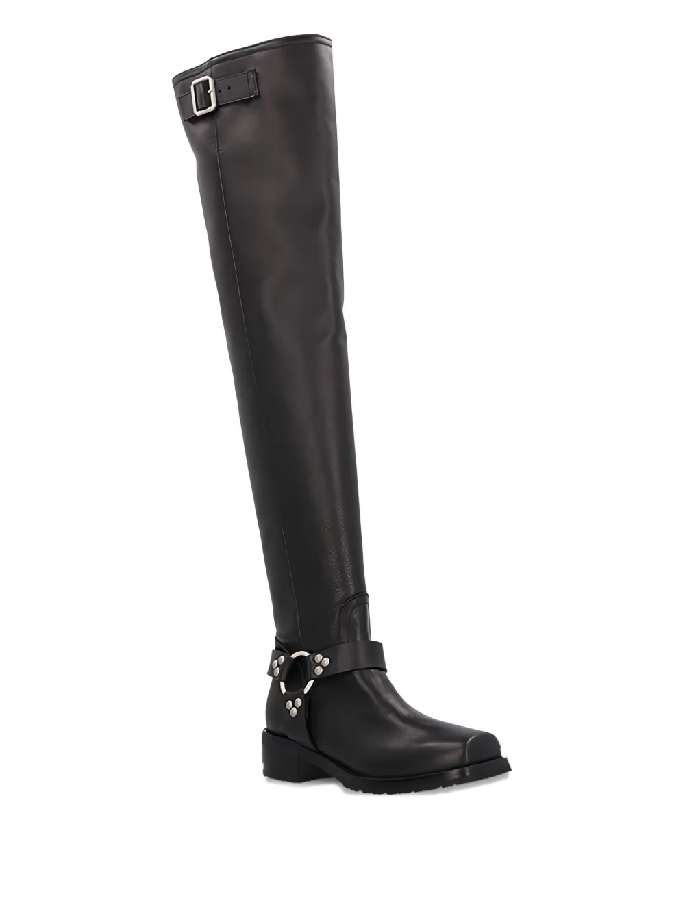 Sonora 45mm Paloma buckle-detail studded leather boots Black