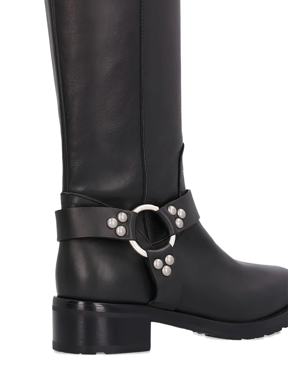 Sonora 45mm Paloma buckle-detail studded leather boots Black