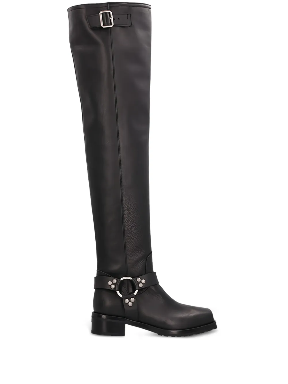 Sonora 45mm Paloma buckle-detail studded leather boots Black