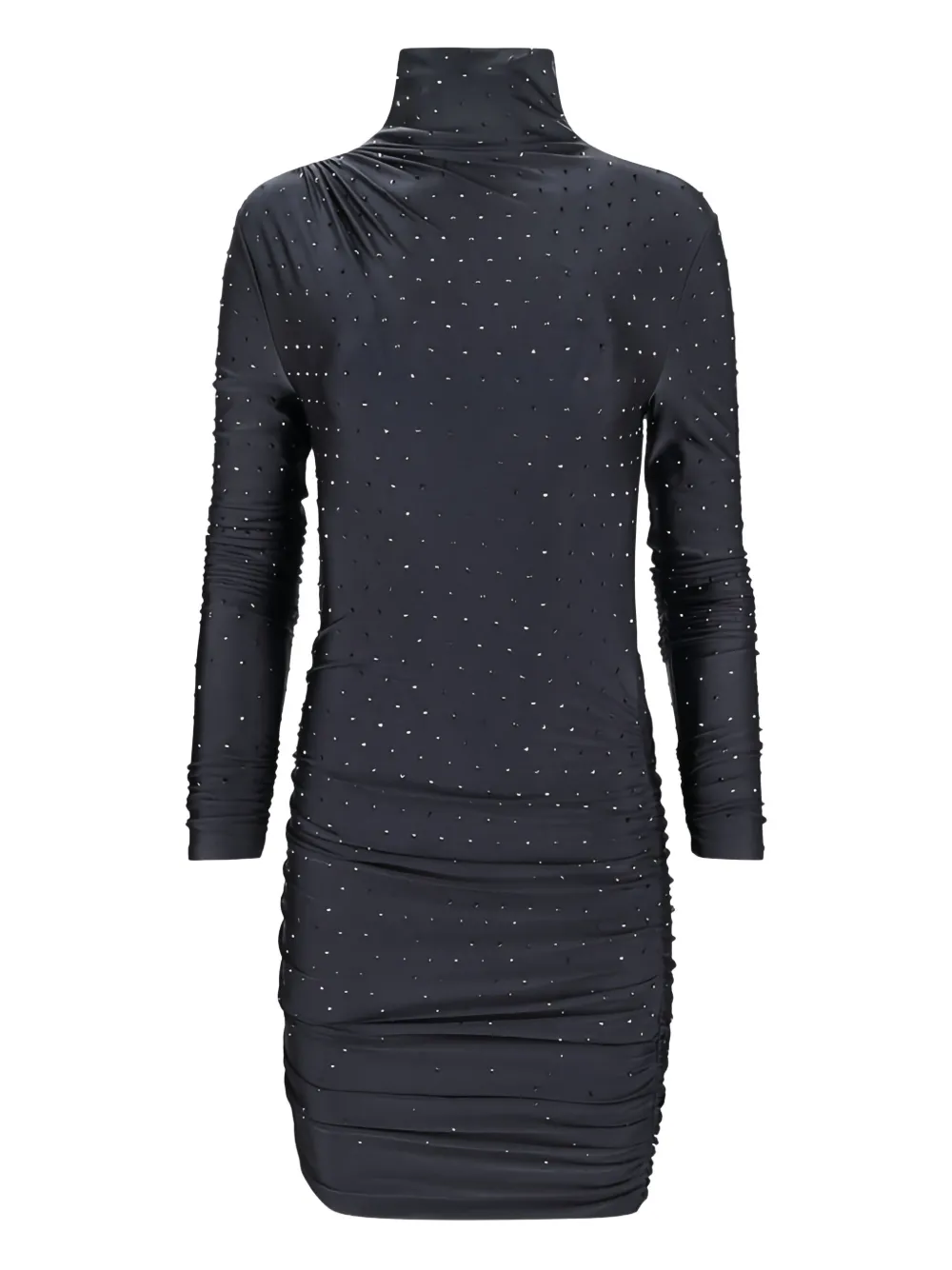 The Andamane Oleandra Turtleneck Midi Dress In Black