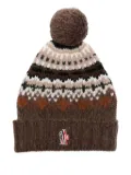Moncler Grenoble ribbed-brim beanie - Brown
