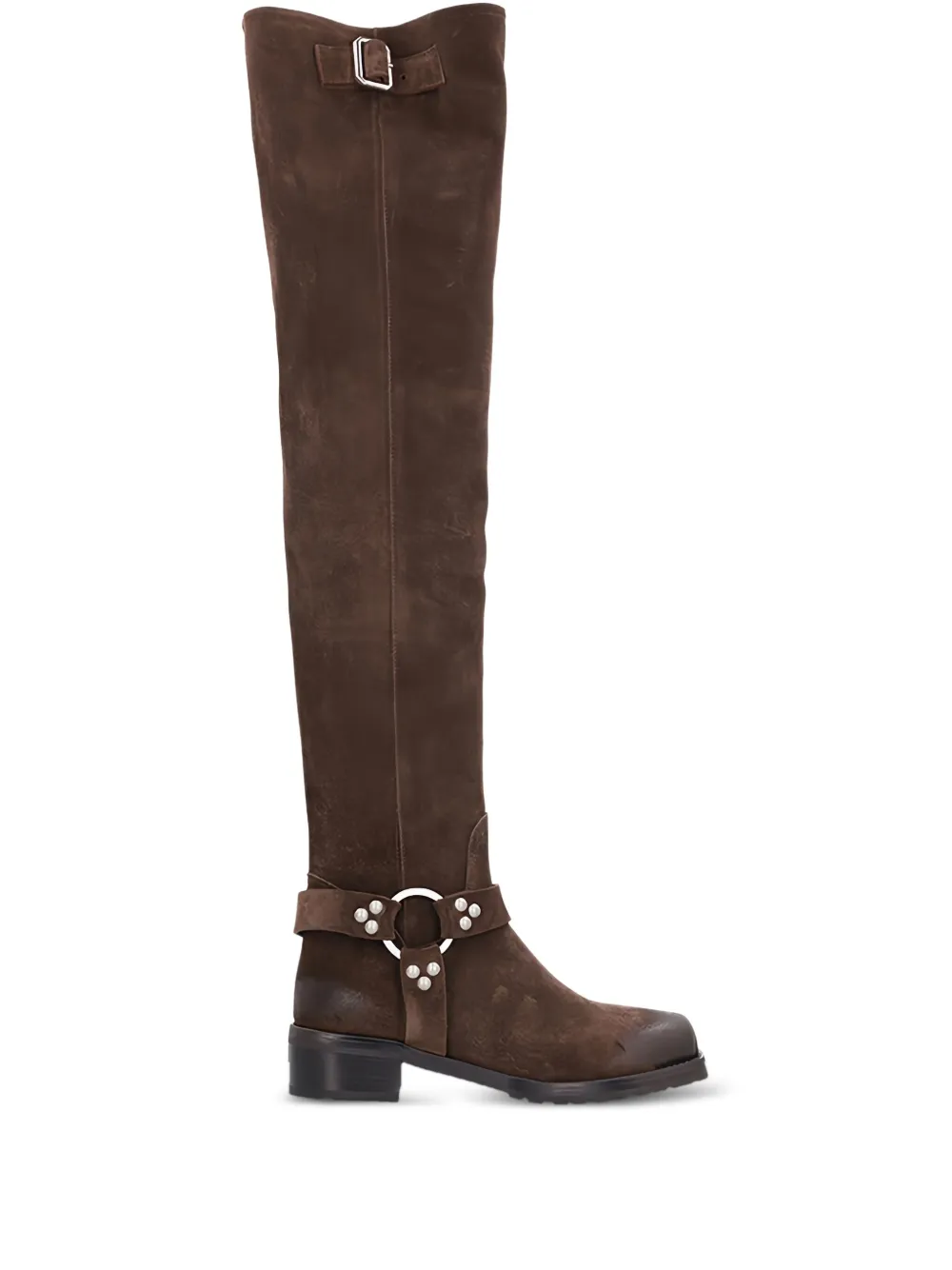 Sonora Paloma buckle-detail studded boots Brown