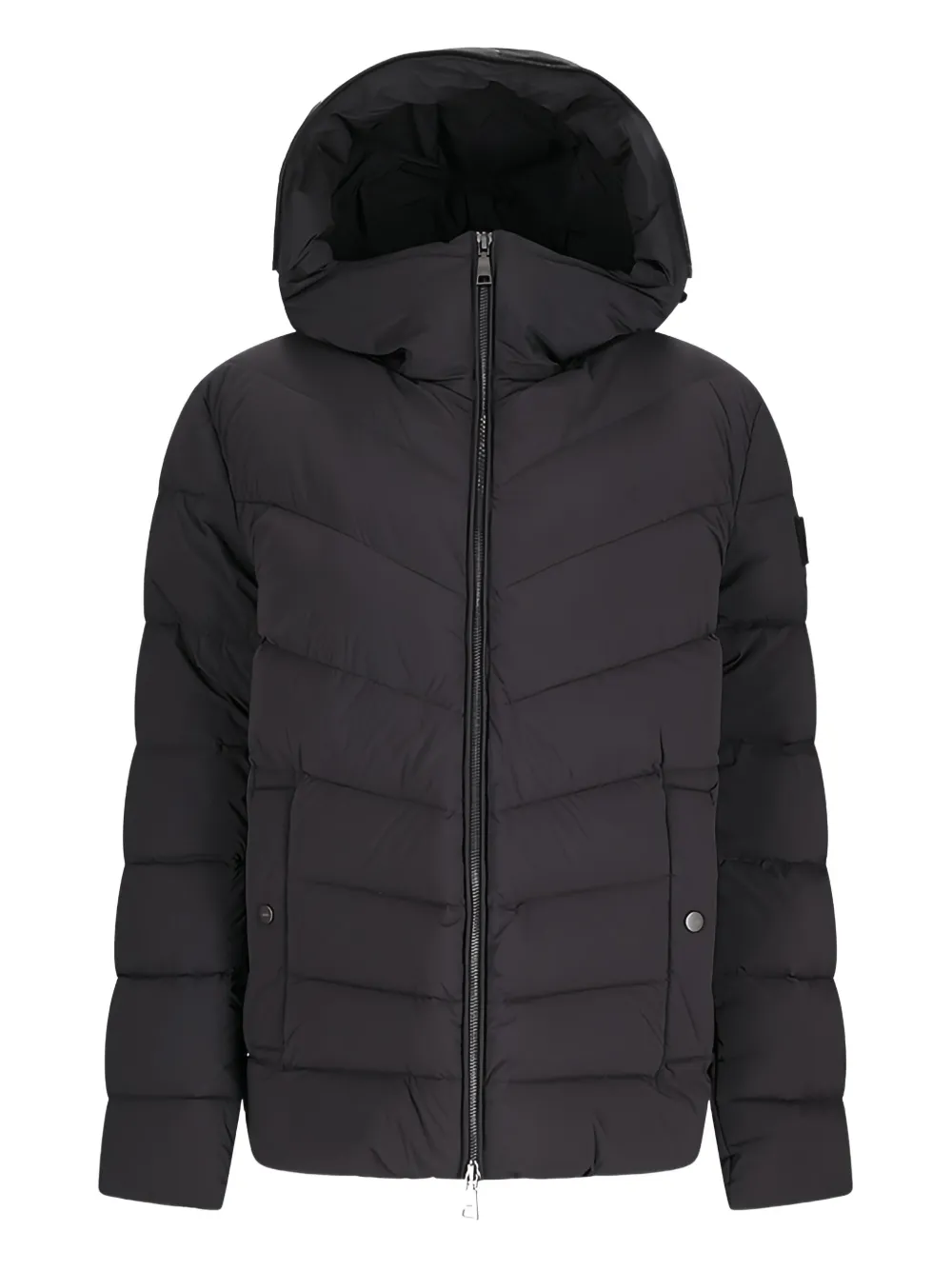 quilted hooded jacket