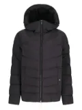 Add quilted hooded jacket - Black