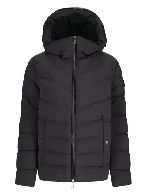 Add quilted hooded jacket