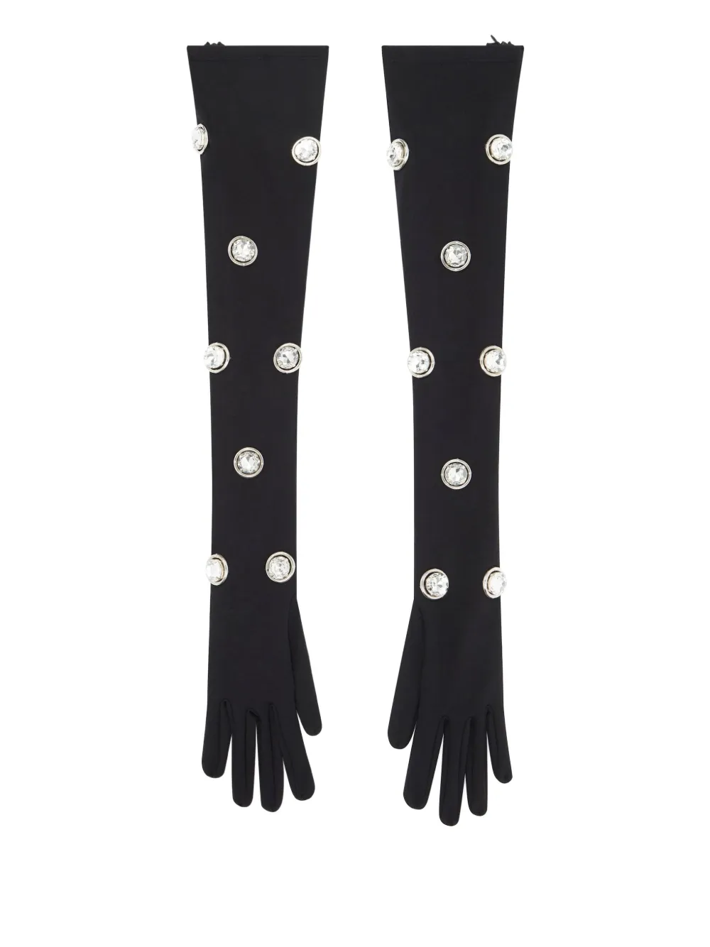 David Koma crystal-embellished long gloves | Black | Image 1