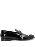 Ferragamo Gancini patent-leather loafers - Black