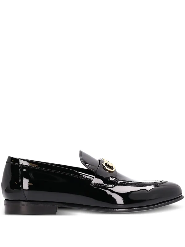 専用　Salvatore Ferragamo 黒エナメルローファー Ferragamo ガンチーニ エナメルレザーローファー | ブラック