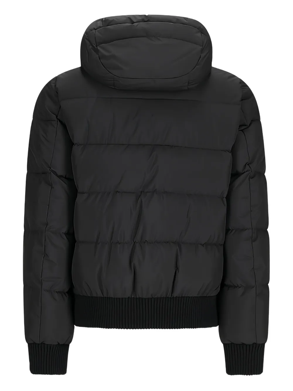 Moorer hooded quilted bomber jacket Zwart
