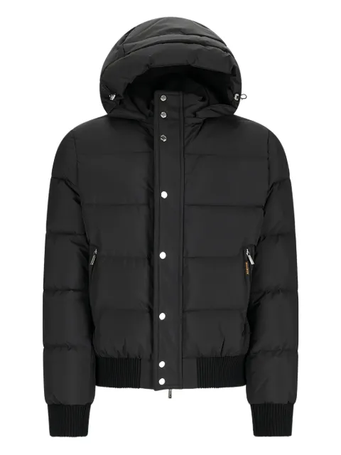 Moorer hooded quilted bomber jacket