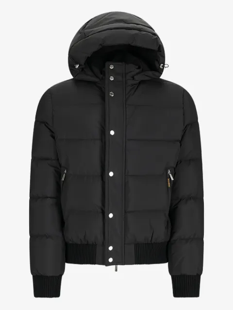 Moorer hooded quilted bomber jacket