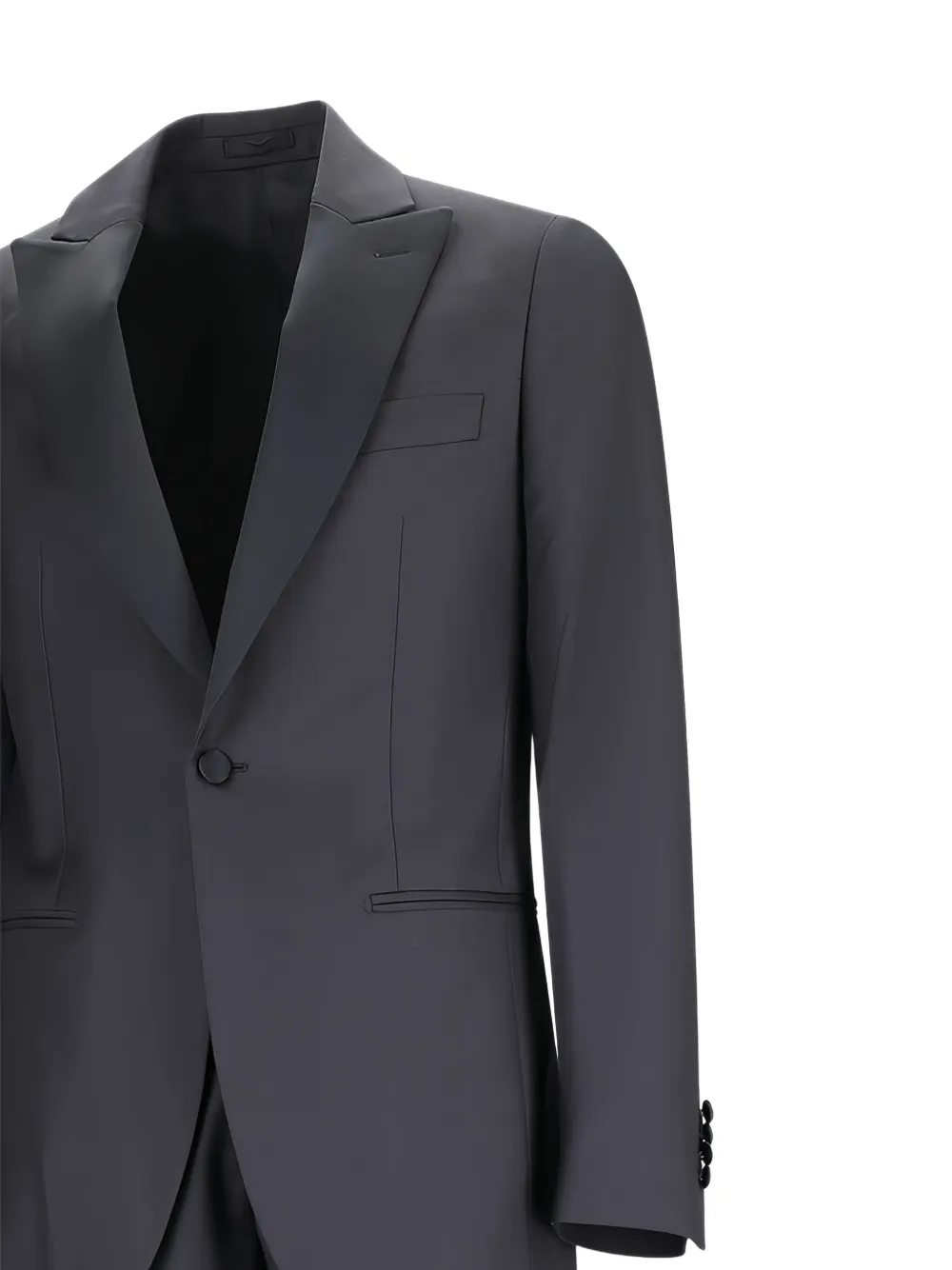 Lardini Pak met enkele rij knopen en sjaalrevers Grijs